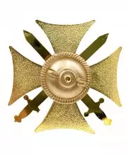 Значок крест СВО "ЧВК Вагнер на Украине" чёрный — 2