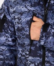 Превью Куртка Росгвардия точка синяя с подстежкой — 12