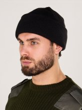 Шапка трикотажная черная — 2