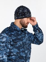 Шапка КМФ на флисе синяя цифра — 2