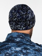 Шапка КМФ на флисе синяя цифра — 3