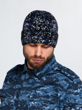 Превью Шапка КМФ на флисе синяя цифра — 4