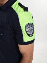 Превью Футболка поло ГИБДД ДПС желтая вставка &mdash; 4