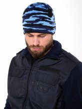 Шапка КМФ на флисе синяя — 2