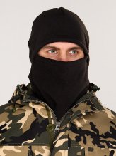 Превью Маска балаклава флисовая черная — 1