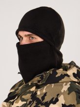 Превью Маска балаклава флисовая черная — 2