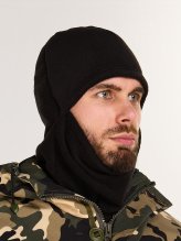Превью Маска балаклава флисовая черная — 6