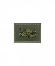 Эмблема танковые войска на липе зеленая (пара) — 1