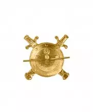 Эмблема внутренняя служба металлическая золото