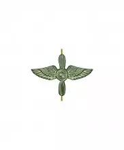 Превью Эмблема ВВС металлическая зеленая — 1