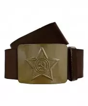 Ремень солдатский СССР коричневый — 1
