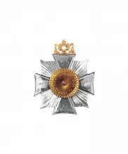 Значок металлический "90 лет транспортной милиции" крест