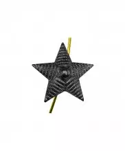 Звезда на погоны рифленая ФСИН черная 20 мм