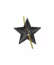 Превью Звезда на погоны рифленая ФСИН черная 20 мм — 2