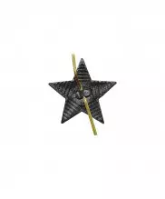 Звезда на погоны рифленая ФСИН черная 13 мм