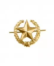 Эмблема ОВ звезда желтая металлическая — 1