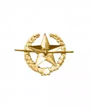 Эмблема ОВ звезда желтая металлическая