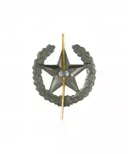 Эмблема ОВ звезда зеленая металлическая