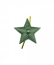 Звезда на погоны рифленая зеленая 20 мм