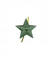 Звезда на погоны рифленая зеленая 13 мм