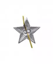 Звезда на погоны рифленая серебряная 18 мм — 2