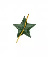 Звезда на погоны зеленая 18 мм