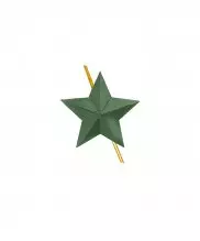 Звезда на погоны зеленая 13 мм